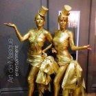 Gold Glitter Broadway Living Statues